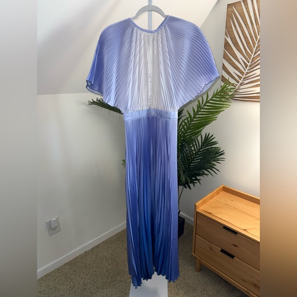 L'IDÉE Orchestra pleated gown in a blue and purple lidee ombre 2 - Picture 3 of 5